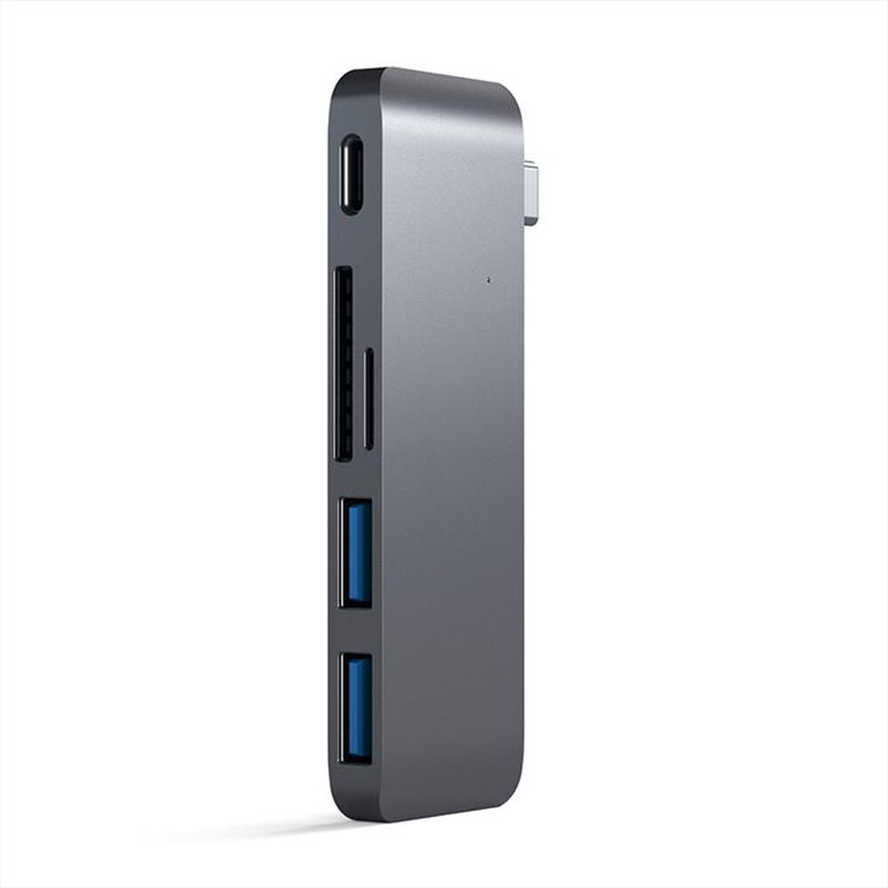 "SATECHI - HUB USB-C CON CARD READER, PORTA USB-C PASS-THROUG-grigio"