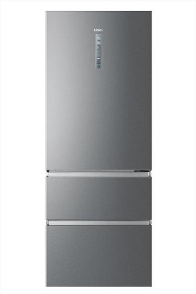 HAIER - Frigorifero combinato HTOPMNE7193 Classe E 450 lt-Platino, Stainless steel