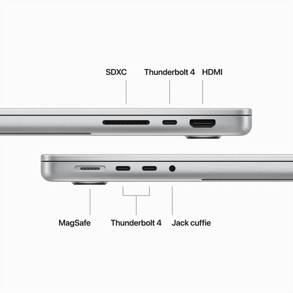"APPLE - MACBOOK PRO 14'' M3 MAX CORE 14 CPU 30 GPU 1TB-Argento"