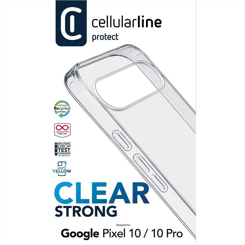 Immagine del prodotto CELLULARLINE - Custodia rigida CLEAR STRONG Pixel 10-Trasparente