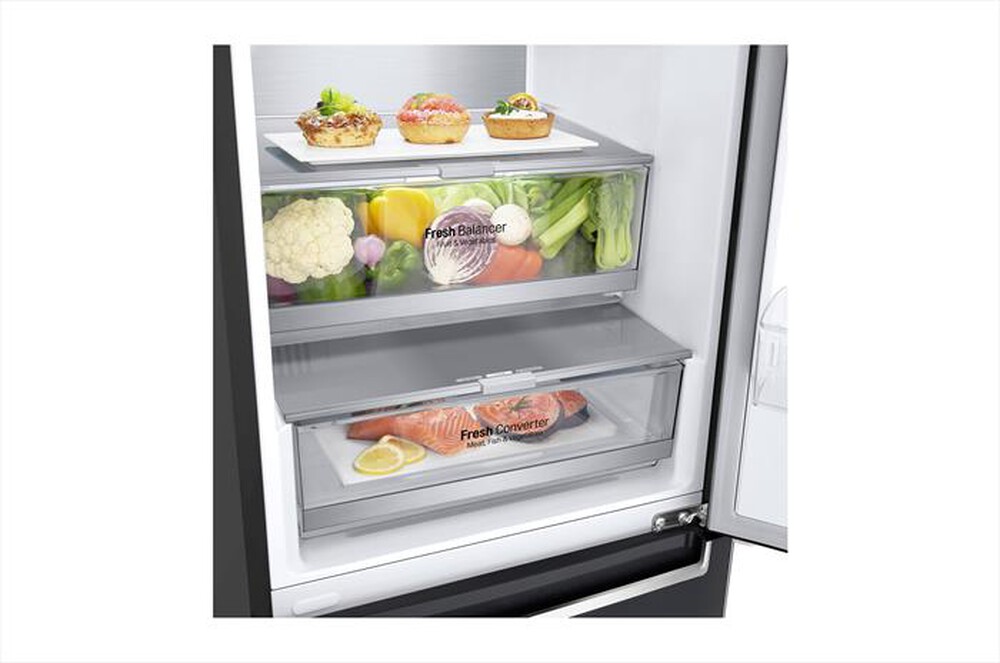"LG - Frigorifero combinato GBB72MCVBN Classe B 384L-Grigio scuro"