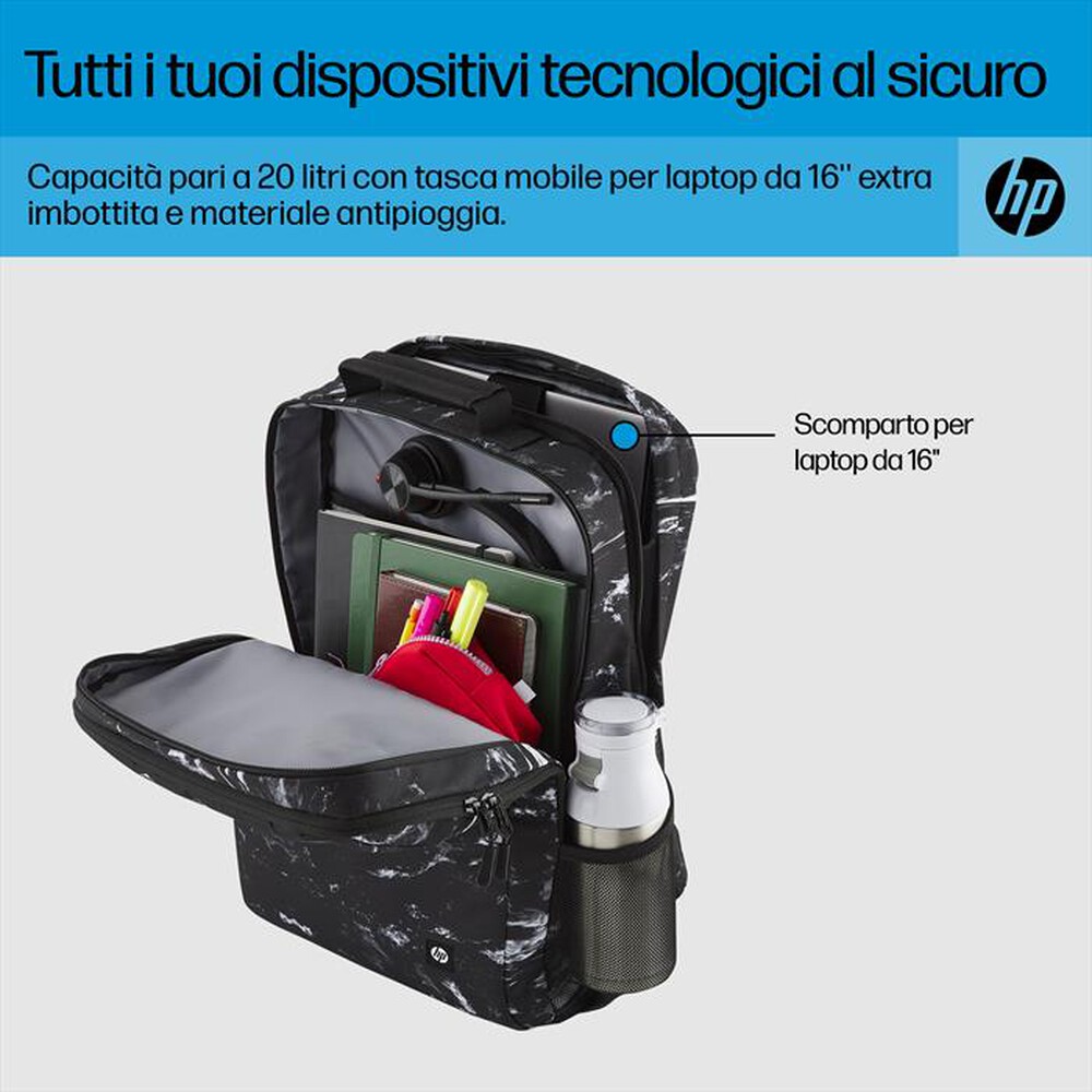 Immagine del prodotto HP - ZAINO CAMPUS XL 16,1"-Nero marmorizzato