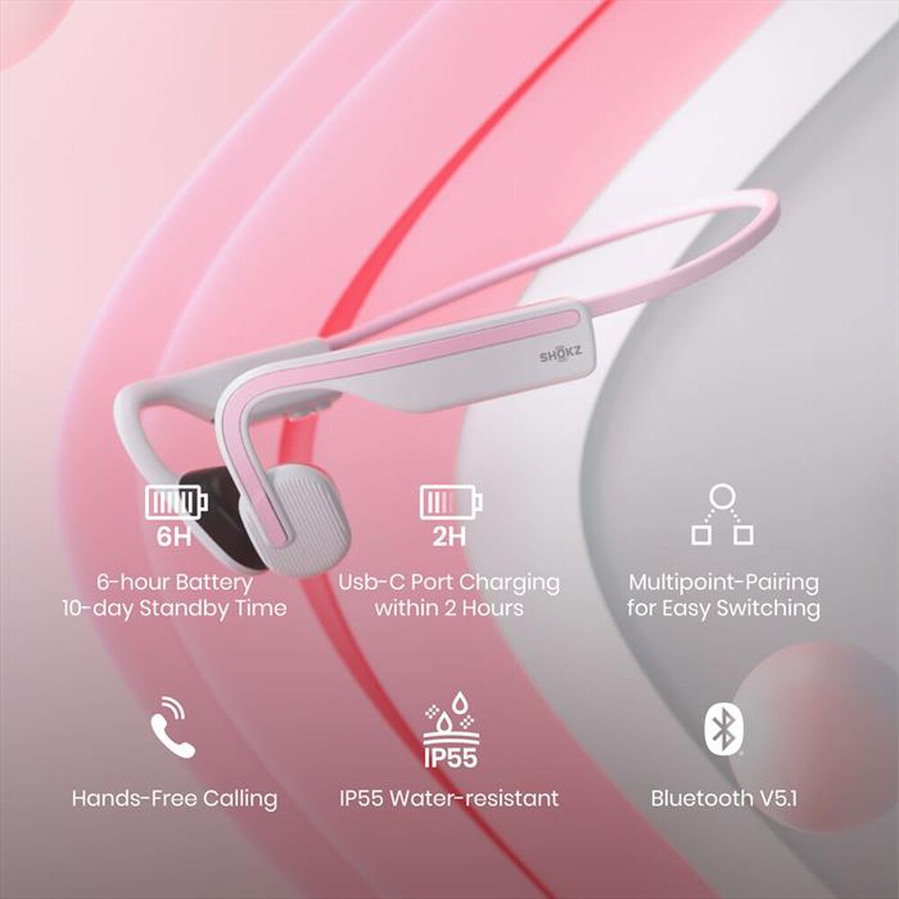"SHOKZ - Auricolare BT OPENMOVE-Pink"
