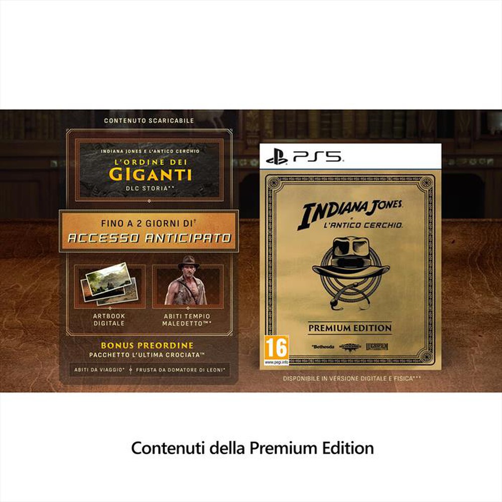 Immagine del prodotto MICROSOFT - INDIANA JONES & L'ANTICO CERCHIO PS5 - PREMIUM EDI-GIALLO