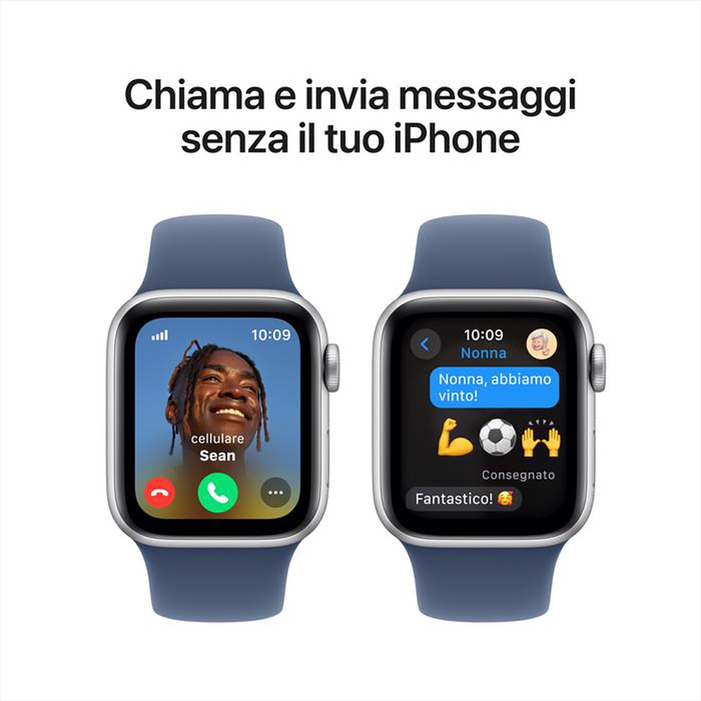 "APPLE - Watch SE GPS + Cellular 40mm Cassa Alluminio-Argento Sport Band Denim - S/M"