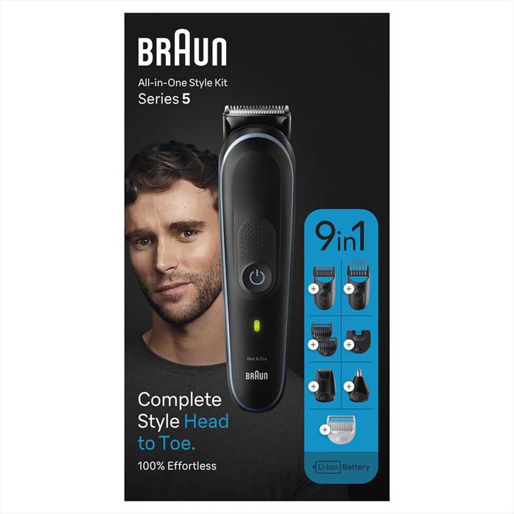 "BRAUN - Regolabarba SERIES 5 MGK5411-Black / Nordic Blue"