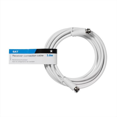 SBS - F-connection lead F-plug - F-plug 3m-Bianco