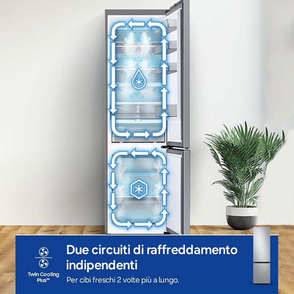 Immagine del prodotto SAMSUNG - Frigorifero combinato RB38C607AS9/EF Classe A-METAL INOX