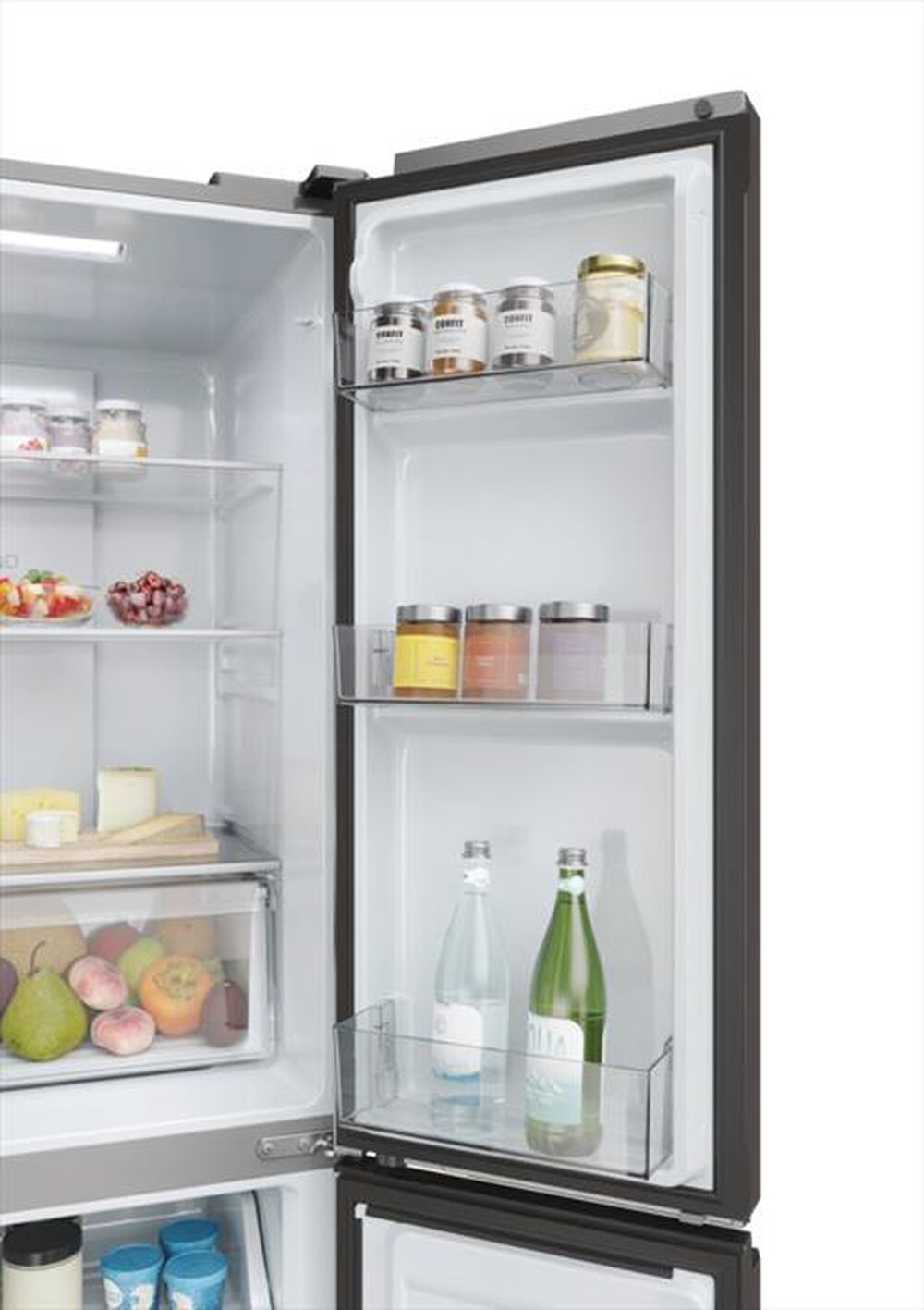 "HAIER - Frigorifero 4 porte HCR3818ENMM Classe E 467 lt-Platino, Stainless steel"