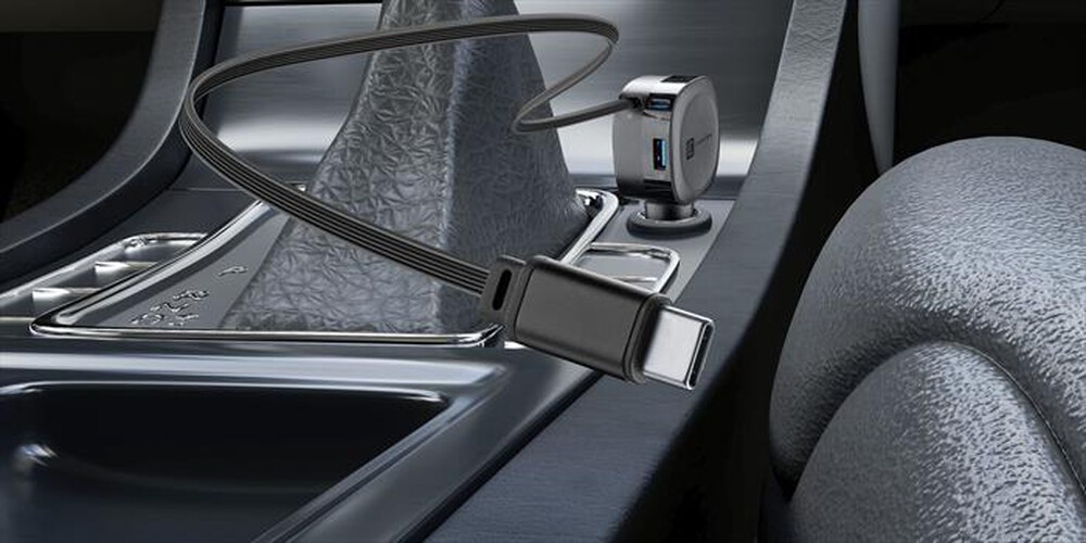 Immagine del prodotto CELLULARLINE - RETRACTABLE CAR CHARGER 65W-Nero