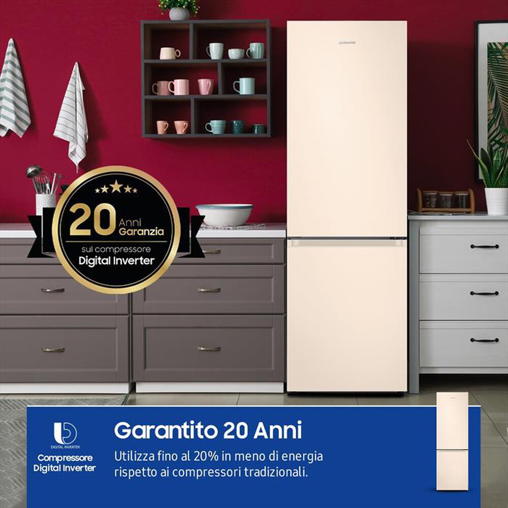 "SAMSUNG - Frigorifero combinato RB38C603DEL/EF ClasseD 390lt-SABBIA"