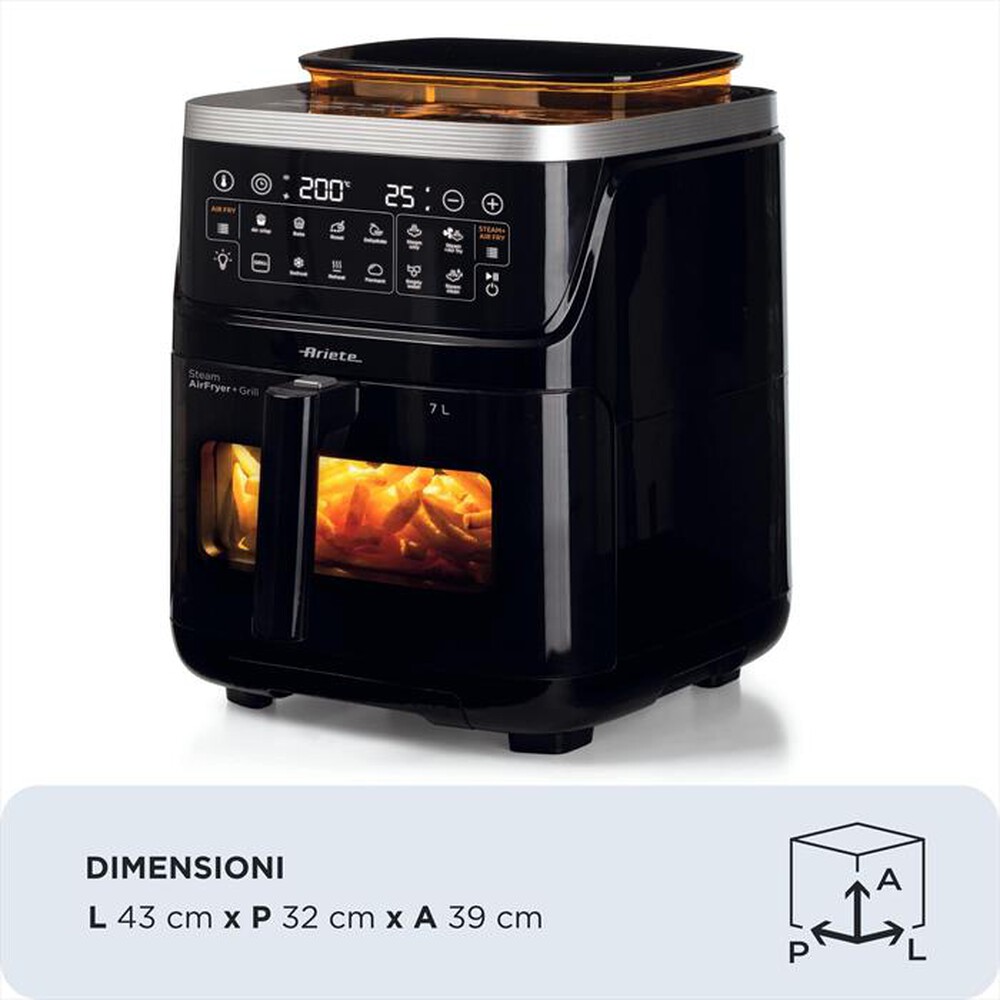 Immagine del prodotto ARIETE - 4636/00 FRIGGITRICE AD ARIA, VAPORE E GRILL-Black