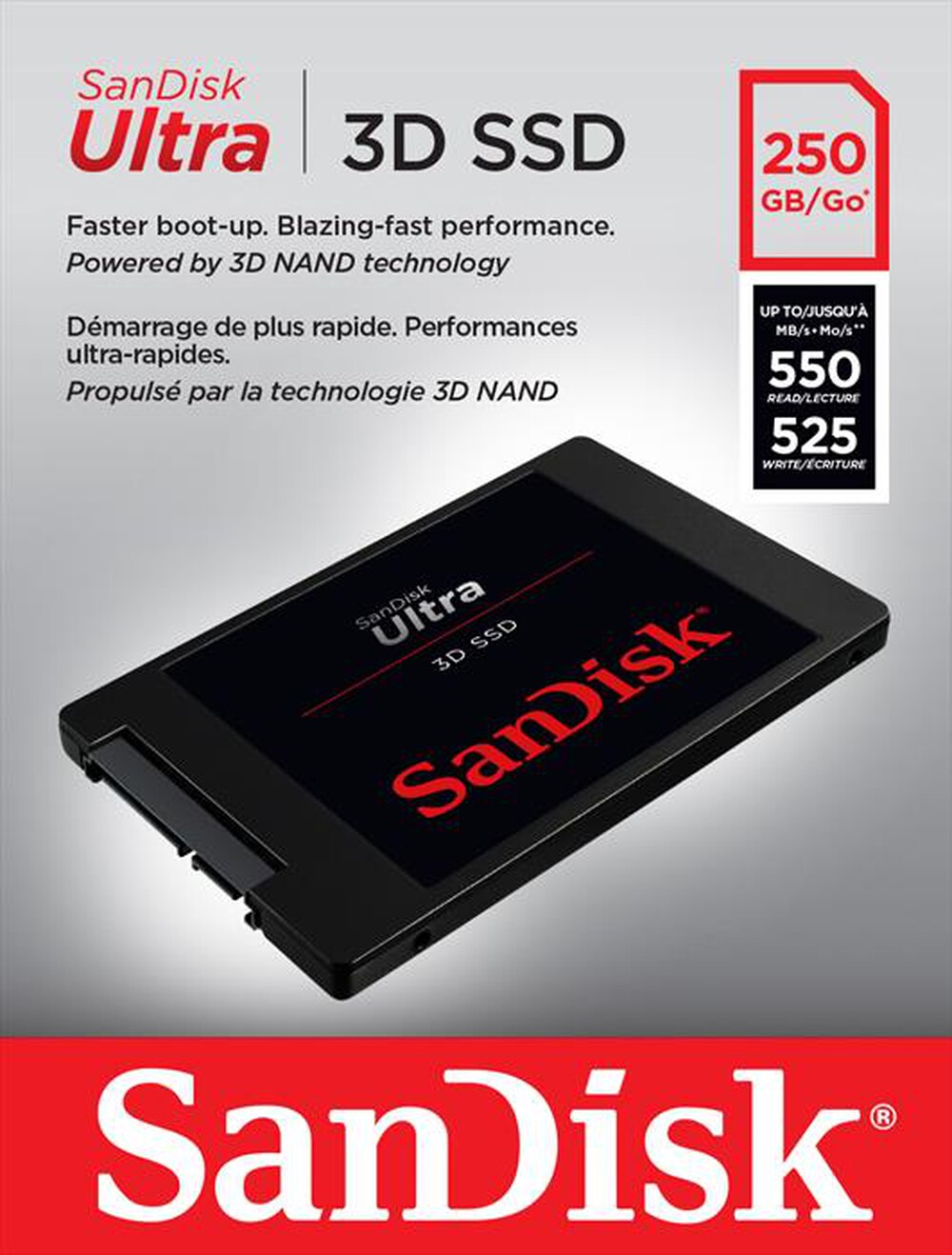 "SANDISK - SSD INTERNO ULTRA 3D 250GB"