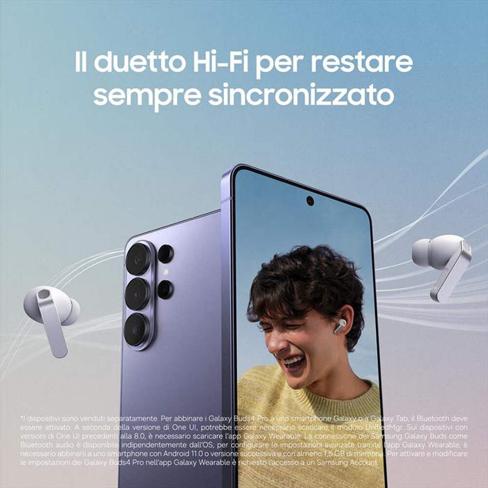 Immagine del prodotto SAMSUNG - Auricolare Bluetooth Galaxy Buds4 Pro-White