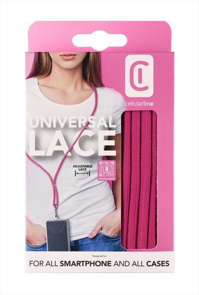 CELLULARLINE - Laccio Universale UNIVERSALLACE2P-Rosa