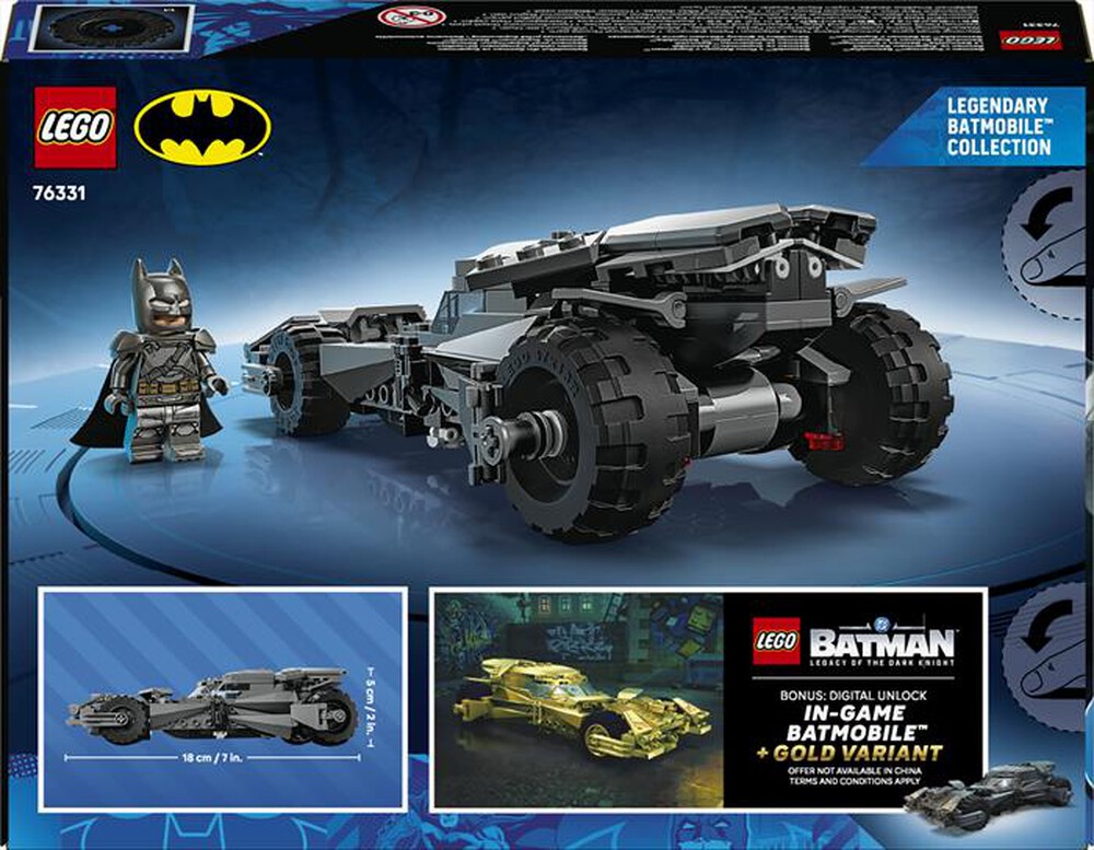 Immagine del prodotto LEGO - DC BATMAN V SUPERMAN - BATMOBILE - 76331-Multicolore