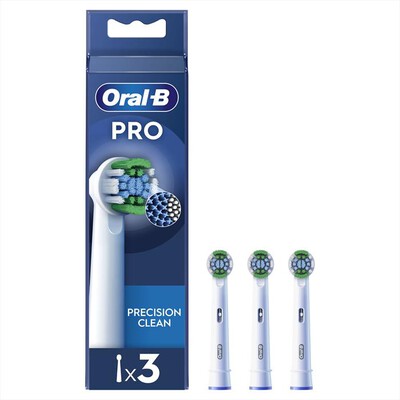 ORAL-B - TESTINE PRO PRECISE CLEAN 3 PEZZI-BIANCO