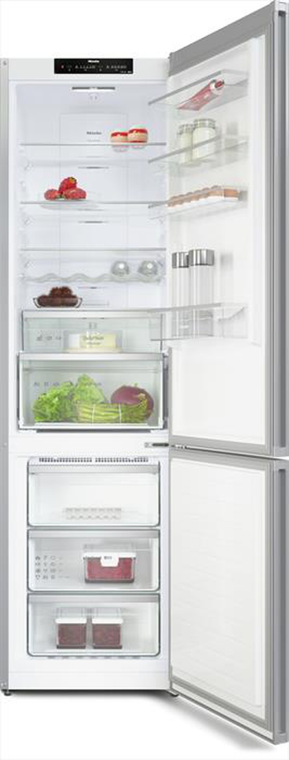 "MIELE - Frigorifero combinato KFN 4394 ED EL ClasseE 368lt-CleanSteel"