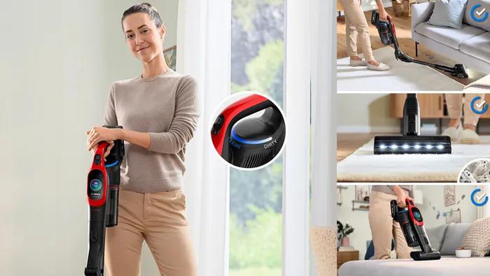 "BOSCH - Aspirapolvere ricaricabile BCS1041PET-Black,Red"