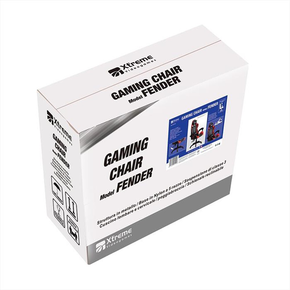 "XTREME - Sedia gaming FENDER-NERO/BLU"