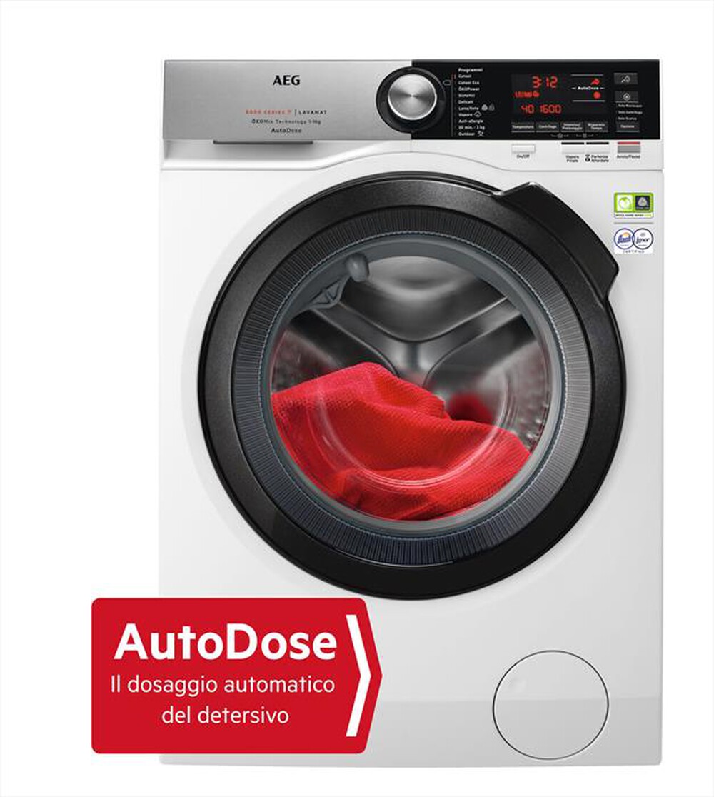 "AEG - L8FC96BQ-Bianco/oblò nero"
