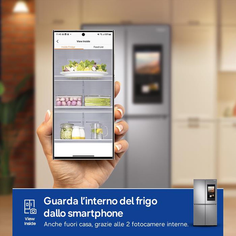 Immagine del prodotto SAMSUNG - Frigorifero 4 porte RF65DG9H0ESREF Classe E 637 lt-Inox Spazzolato