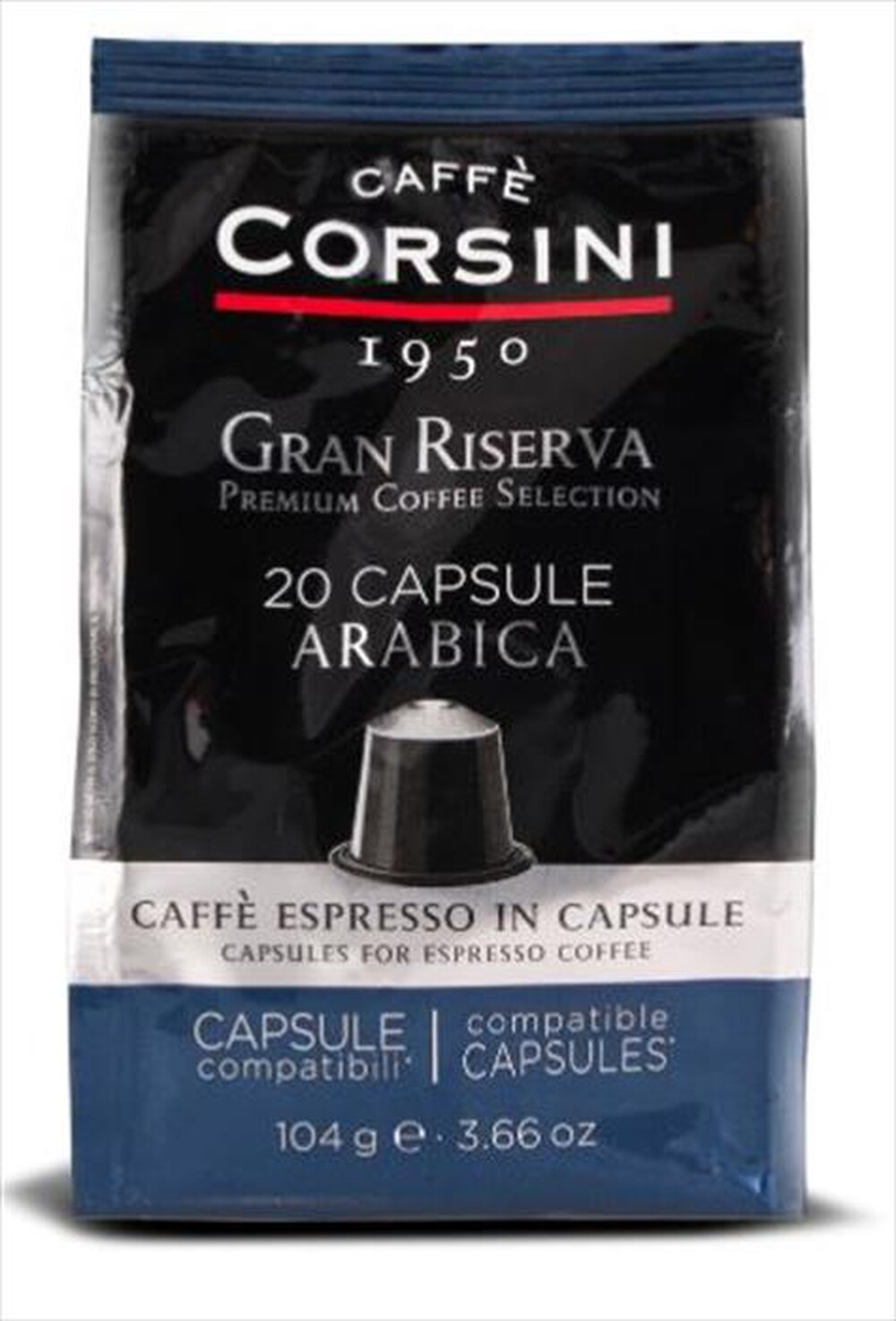 "CORSINI - Gran Riserva Arabica 20 Caps - Comp. Nespresso"