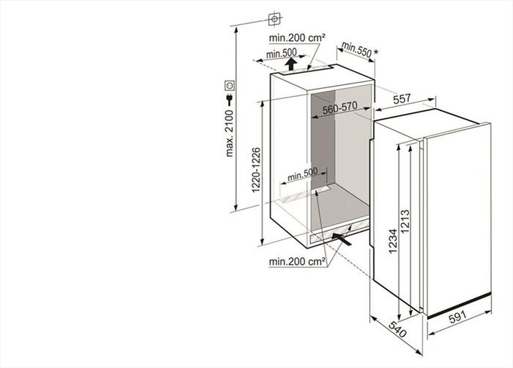 "LIEBHERR - Frigorifero incasso DRE 4101-20 Classe E"