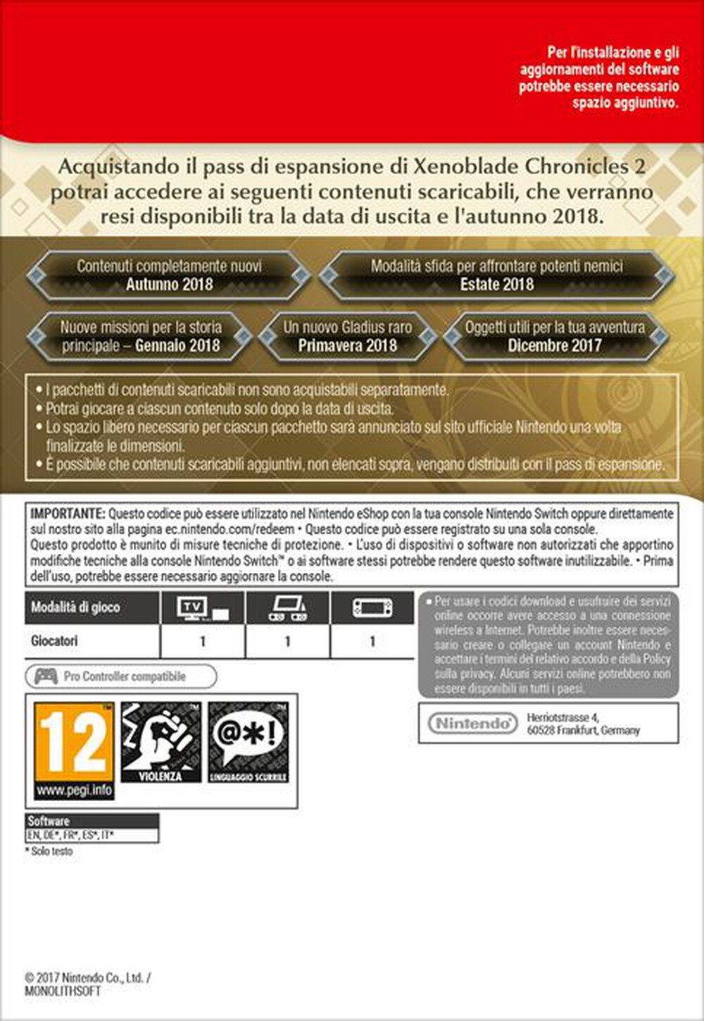 "NINTENDO - Xenoblade Chronicles 2: Expansion Pass"