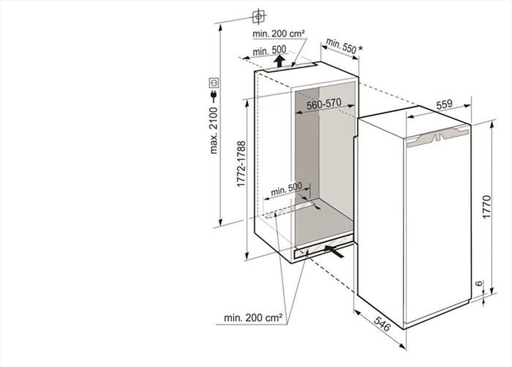 "LIEBHERR - Frigorifero incasso IRDE 5121-20 Classe E-bianco"