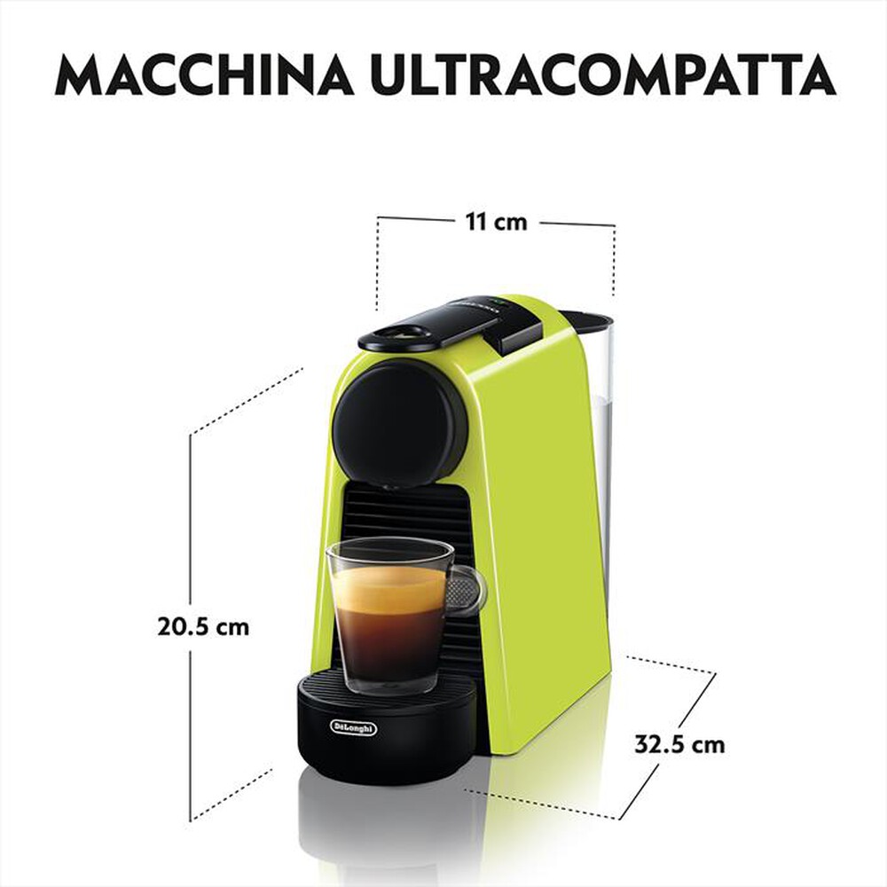 "DE LONGHI - ESSENZA MINI NESPRESSO EN85.L MACCHINA PER CAFFÈ-Lime"