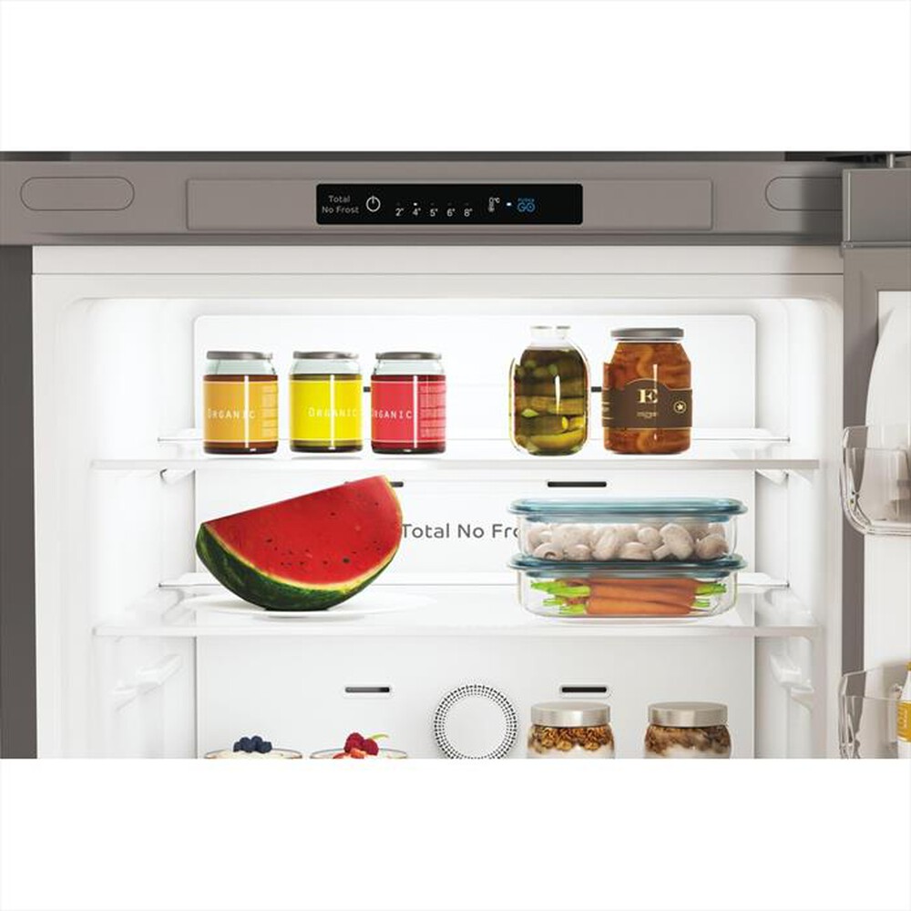 "INDESIT - Frigorifero combinato PUSH&GO INFC9 TI22X Classe E-Stainless steel"