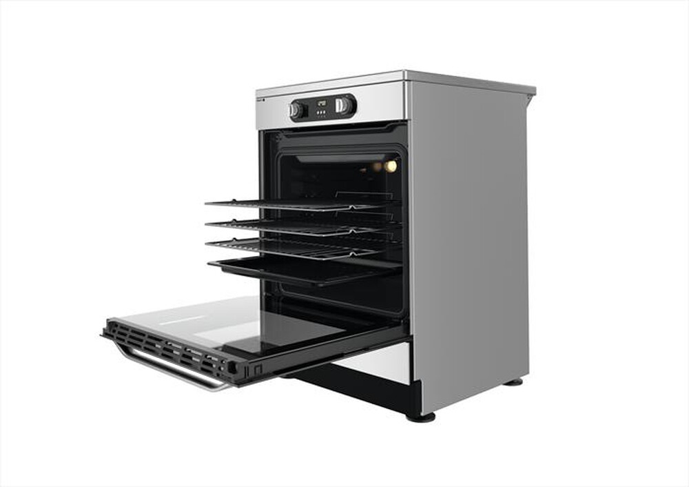 "HOTPOINT ARISTON - Cucina elettrica a induzione HS68IQ8CHX/E Classe A-Stainless steel"