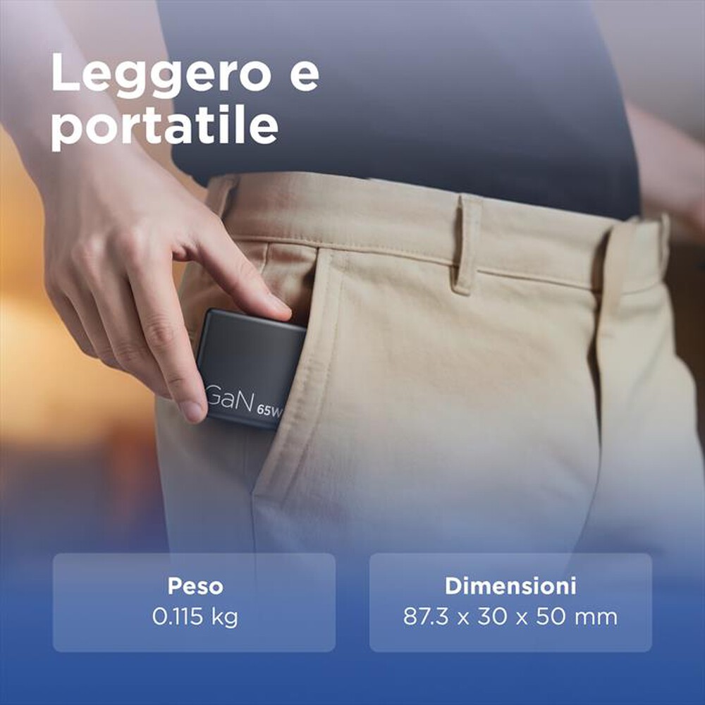 Immagine del prodotto LENOVO - Caricabatterie DUAL USB-C 65W GAN-NERO