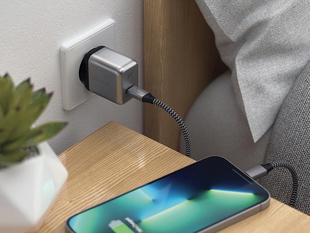 "SATECHI - CARICABATTERIE DA MURO USB-C GAN 30W-grigio"