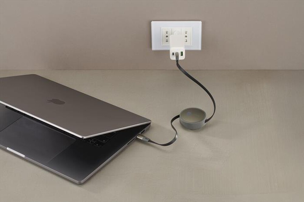 Immagine del prodotto CELLULARLINE - CAVO USB-C/USB-C RETRAIBILE-Grigio