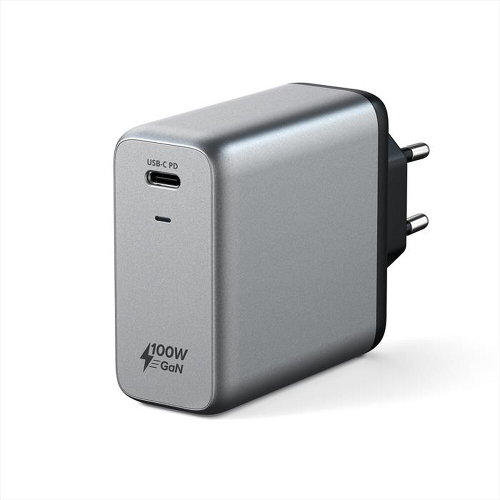 SATECHI - ALIMENTATORE GAN USB-C DA PARETE 100W-Space Gray