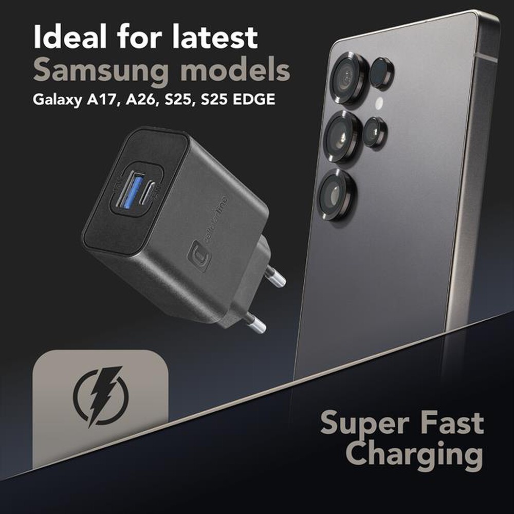 Immagine del prodotto CELLULARLINE - ACHSMUSB2PD25WK-Nero