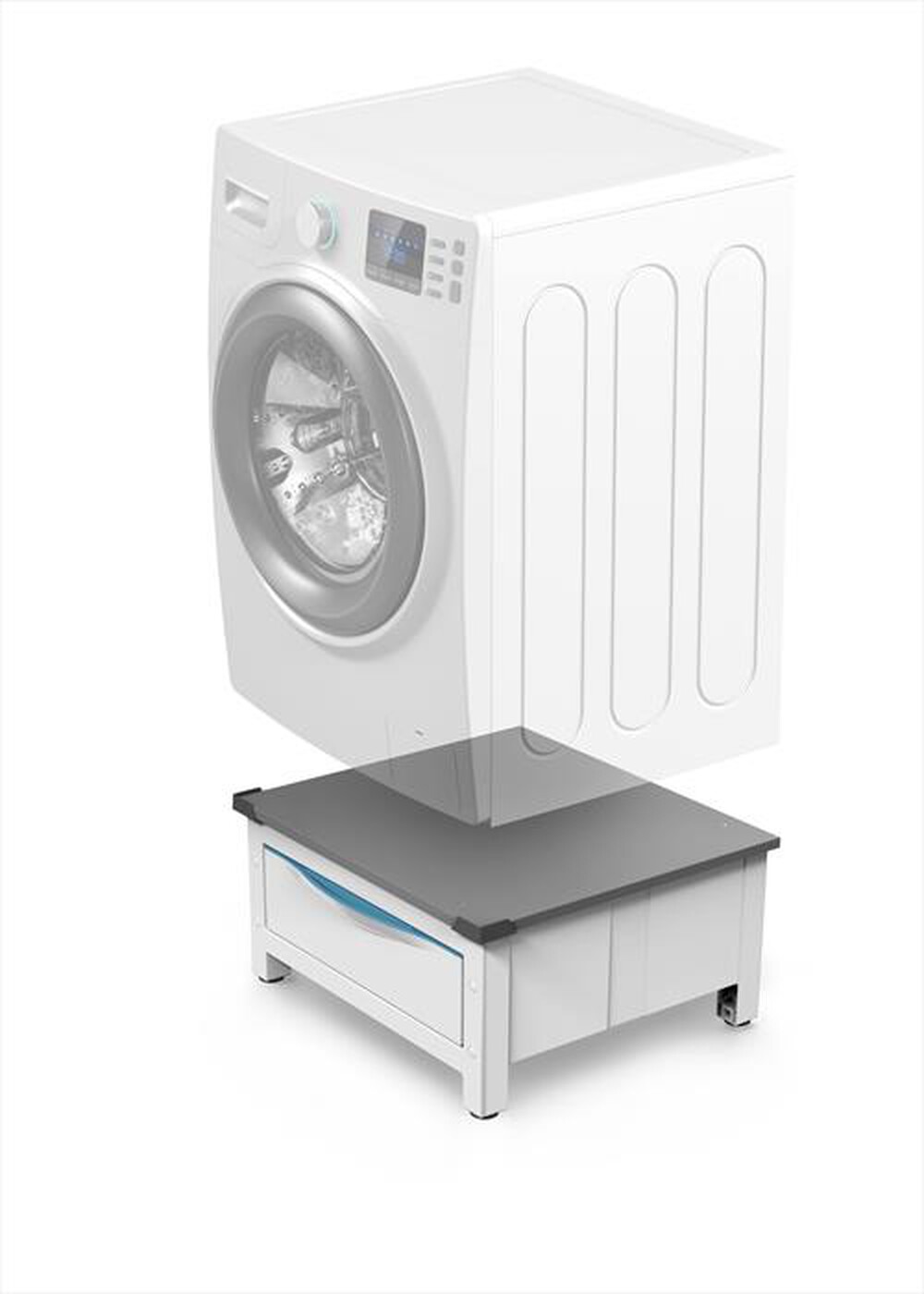 Immagine del prodotto MELICONI - BASE SPACE EXTRA-Struttura bianca, ripiano grig