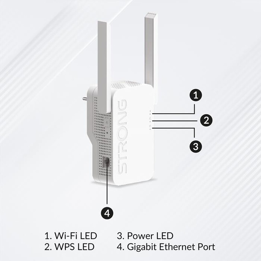 "STRONG - Range extender REPEATERAX3000-bianco"