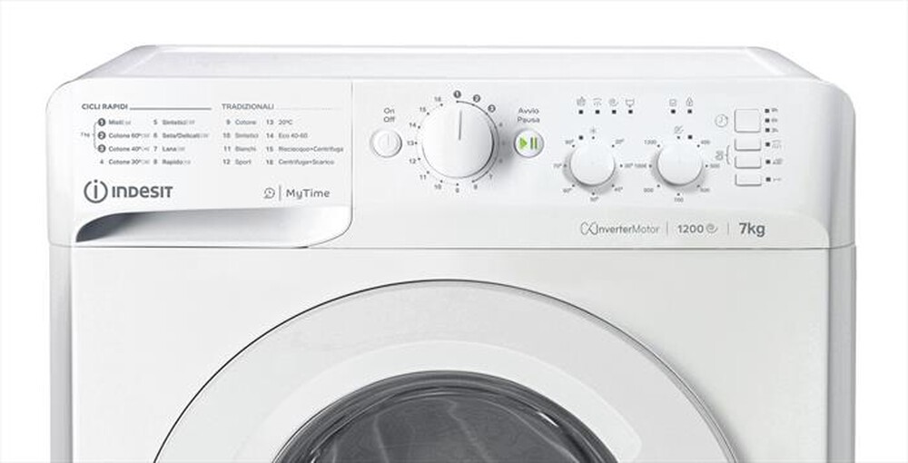 INDESIT - Lavatrice Standard MTWA71484WIT 7 Kg Classe C Centrifuga 1400 Giri Mtwa71484wit - Foto 8