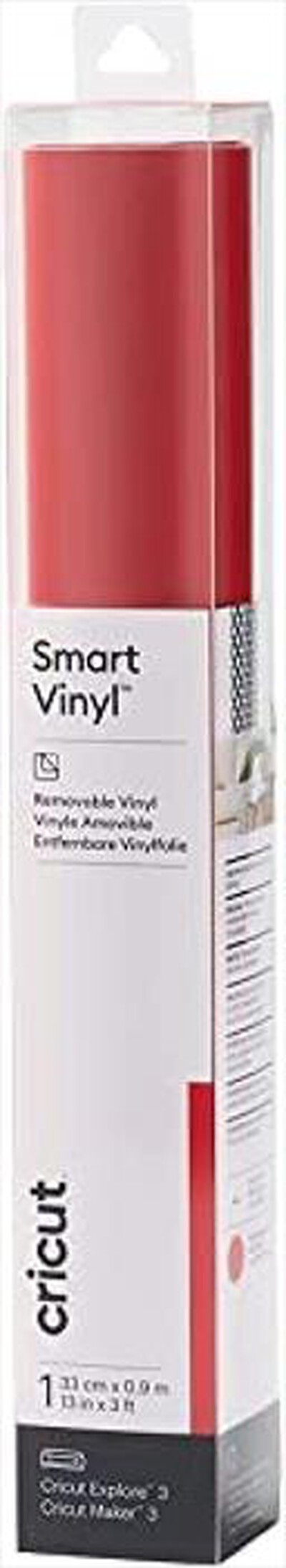 CRICUT - SMART VINILE REMOVIBILE - 1 FOGLIO-Red,  CRICUT - SMART VINILE REMOVIBILE - 1 FOGLIO-Red