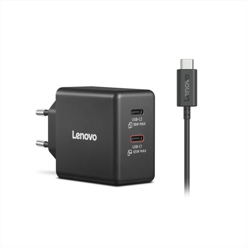 Immagine del prodotto LENOVO - Caricabatterie DUAL USB-C 65W GAN-NERO