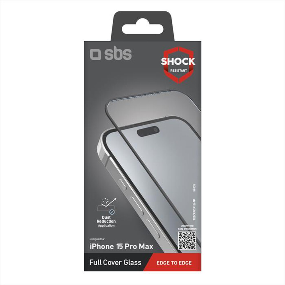 Immagine del prodotto SBS - Screen protector TESCRFCIP1567P iPhone 15 Pro Max-Nero