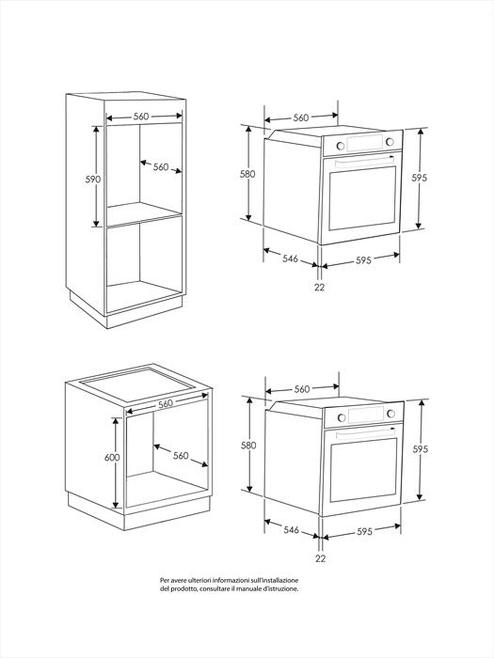 "CANDY - Forno incasso elettrico FCP605X Classe A+"