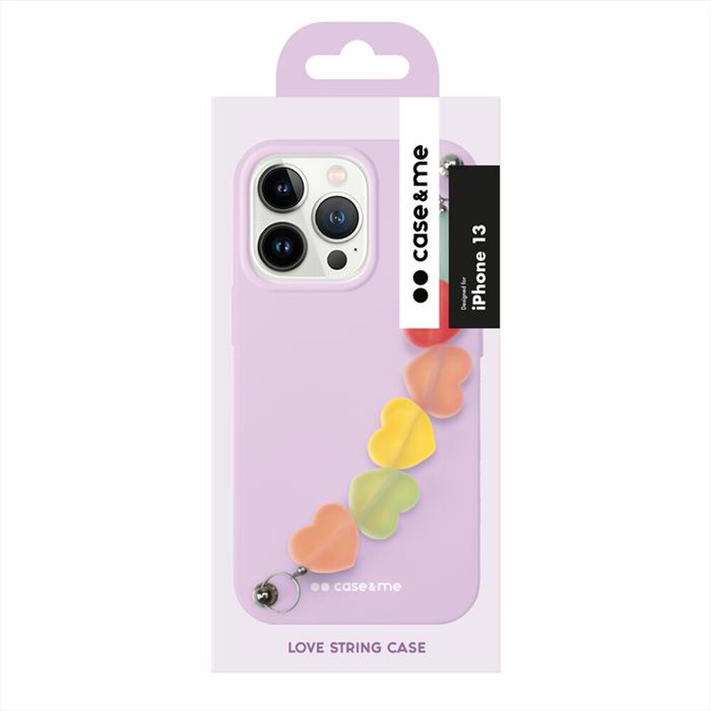 "CASEME - Cover catena cuore CMCHAINHRTIP1361V per iPhone 13-Viola"