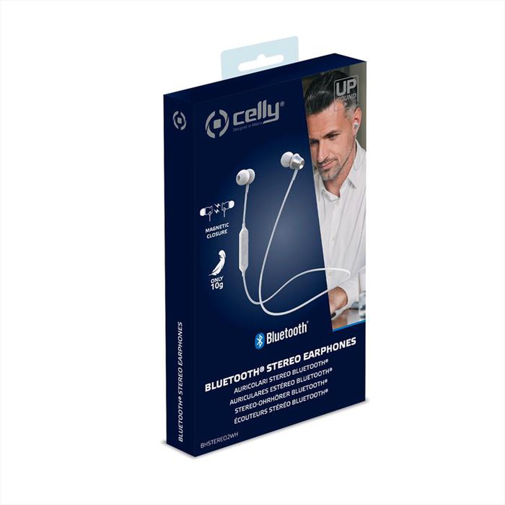 "CELLY - BHSTEREO2WH - BLUETOOTH STEREO 2 IN-EAR-Bianco/Plastica"