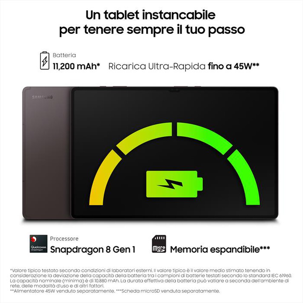 Immagine del prodotto SAMSUNG - GALAXY TAB S8 ULTRA 5G 512GB-Graphite