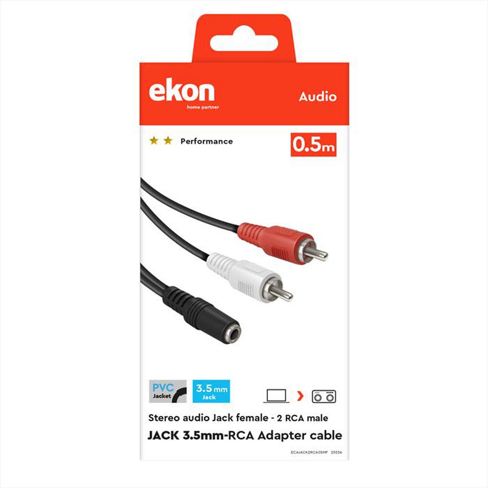 Immagine del prodotto SBS - ECAJACK2RCA05MF-Nero
