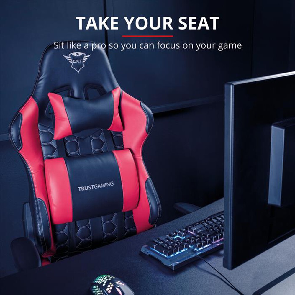 "TRUST - Sedia gaming GXT708R RESTO CHAIR-Black/Red"